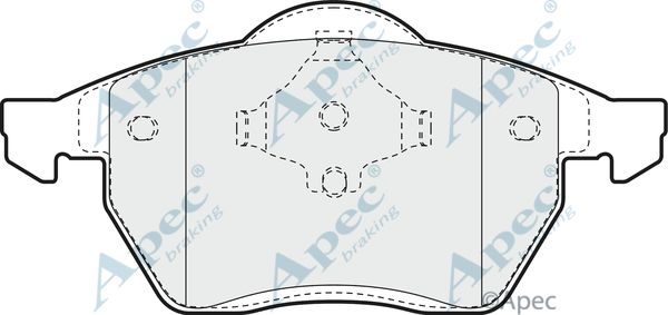 APEC BRAKING Комплект тормозных колодок, дисковый тормоз PAD875